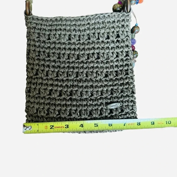 Cappelli Straword Beaded Crossbody Mini Purse Bag Natural Woven Straw - Picture 8 of 10
